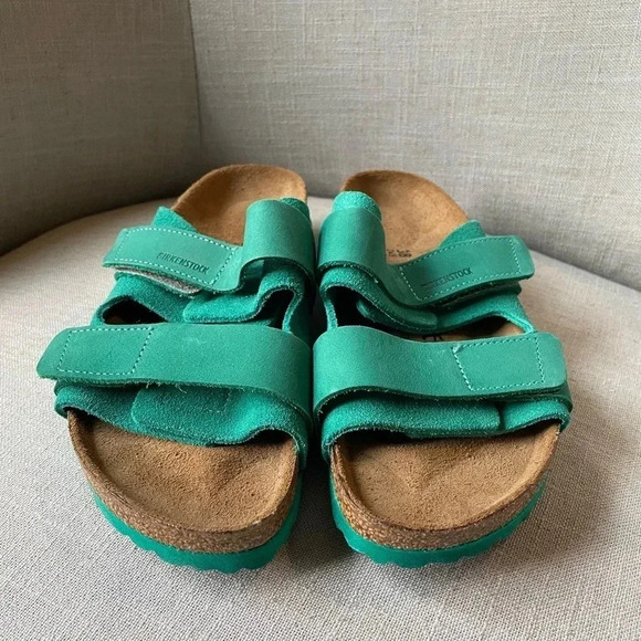 NWOT Birkenstock Uji Nubuck-Suede Sandals Size 38 - Picture 2 of 12